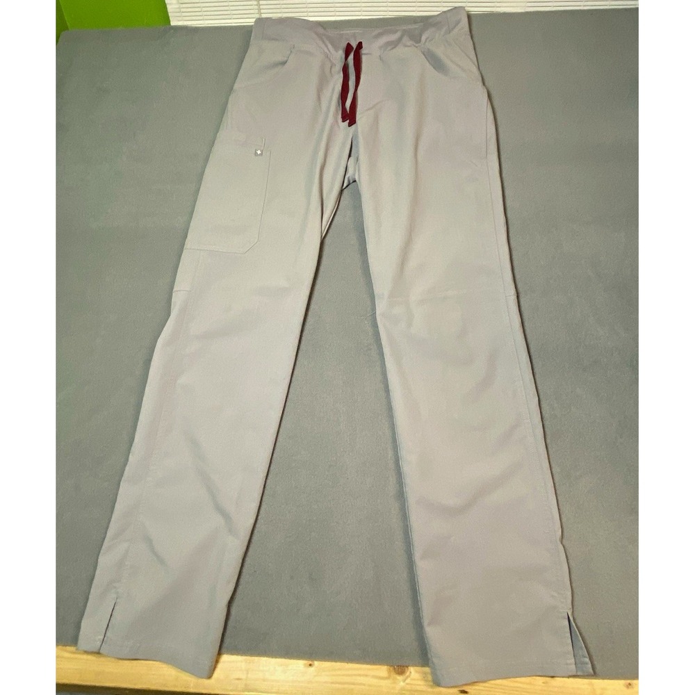 FIGS Technical Collection Scrub Pants Drawstring Waist Gray M/T Fair Cond.